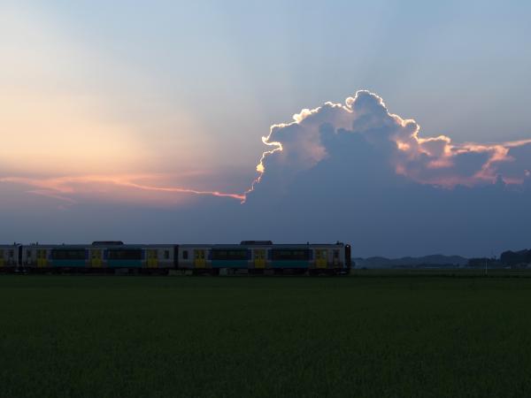 『第１回 入選 走る汽車、追う夕立(花ヶ崎風哉)』の画像